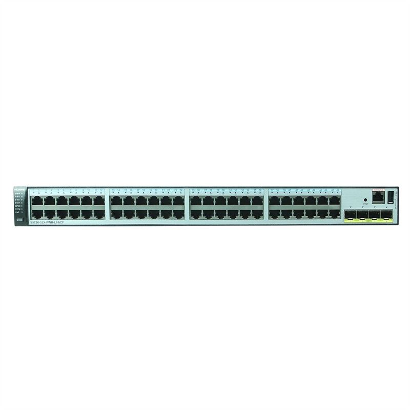 Rack Mountable S5720-52X-Pwr-Li-Acf Network Switch with 48 Ethernet 10/100/1000 PoE Ports